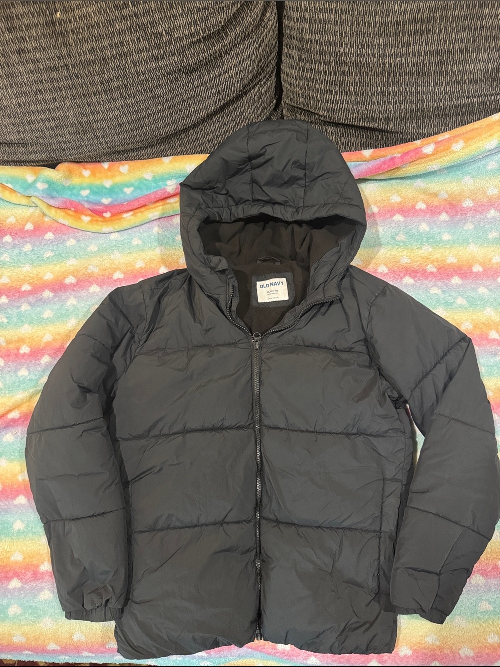 Old Navy Black Kids Hooded Puffer Jacket